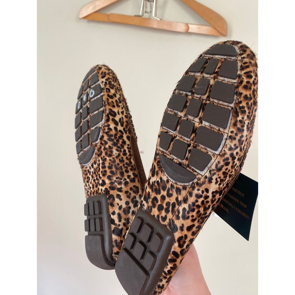 NWT Lauren Ralph Lauren Carley II Brown Leopard Print Calf Hair-On Loafers 7.5 B - Picture 7 of 9
